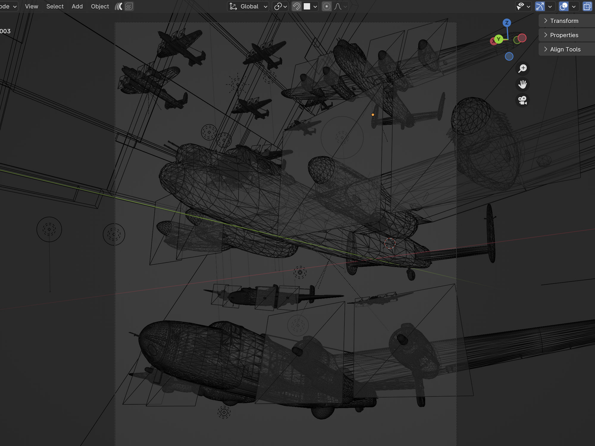 modélisation Avro lancaster pour communication 3D Mailly 3-4mai 1944 ©Supersolids