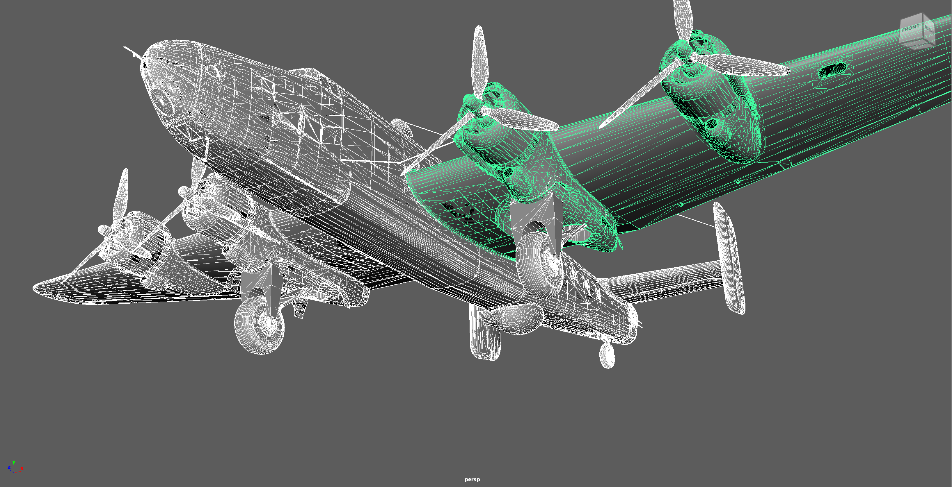 modelisation d' Halifax 3D Mailly 3-4mai 1944 ©Supersolids